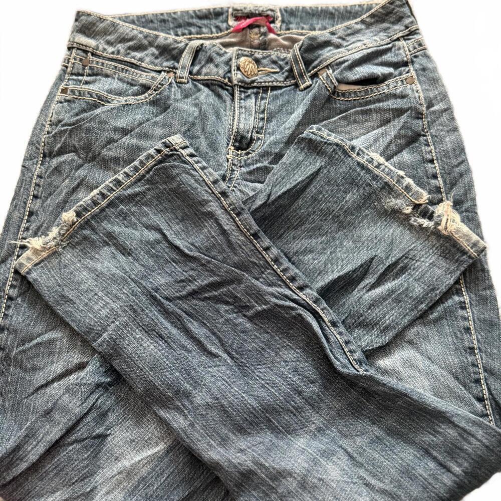 Wrangler Premium Patch Bootcut Jeans Y2K Low Rise Stretch Denim Size: 28 x 30 - Picture 5 of 8